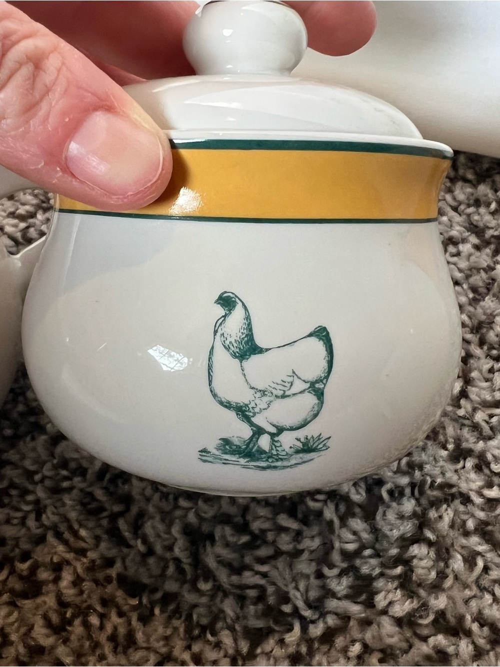 Green and Yellow Farmhouse Rooster Coffee Bar Set ☕🐓 - Picture 4 of 11
